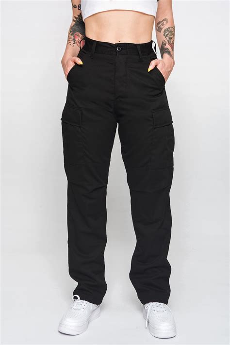 women's black cargo pants